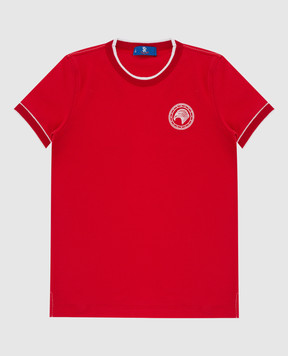 Stefano Ricci Детская красная футболка с вышивкой KY11007G10Y20297