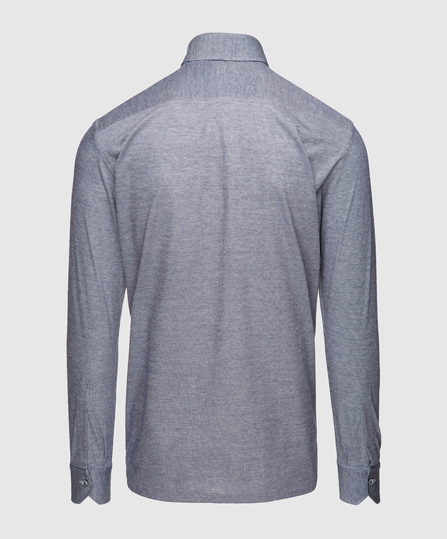 Marol Синяя рубашка с длинным рукавом 6726 изображение 2