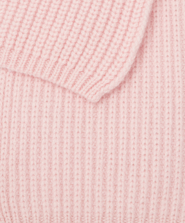 Yves Salomon Enfant Baby pink cashmere scarf 22WEA501XXCARD image 2