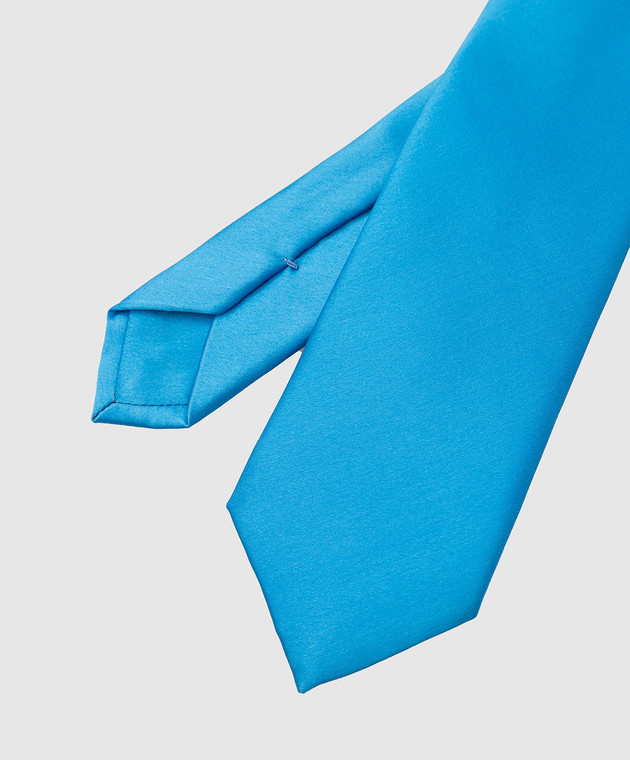 Stefano Ricci Детский шелковый голубой галстук YCHUUNIR изображение 3