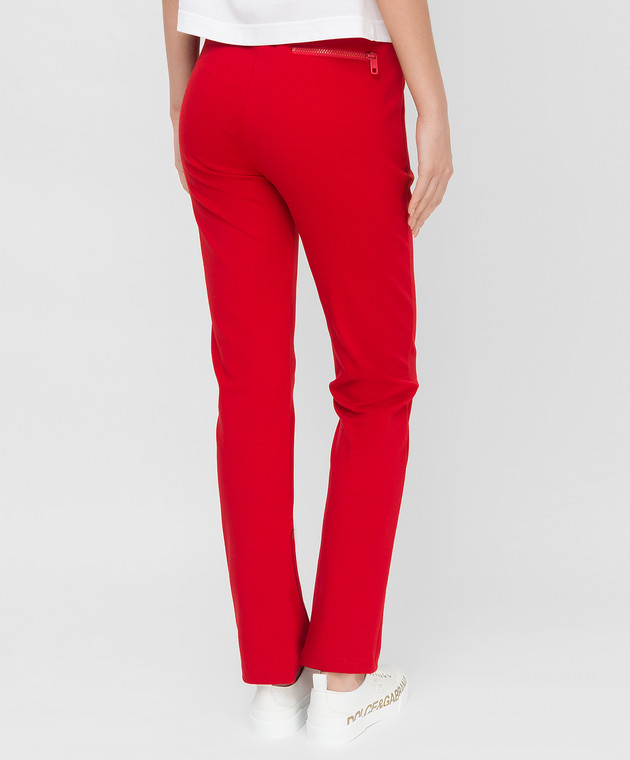 Dolce&Gabbana Червоні спортивні брюки з принтом логотипу FTB7KTGDO95 зображення 4