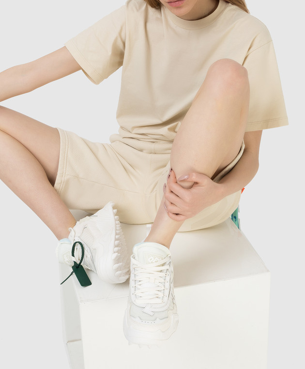 Off-White Белые кроссовки Odsy-1000 с нашивками OWIA180C99FAB001 изображение 2