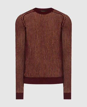 Loro Piana Бордовый свитер из кашемира FAL4481