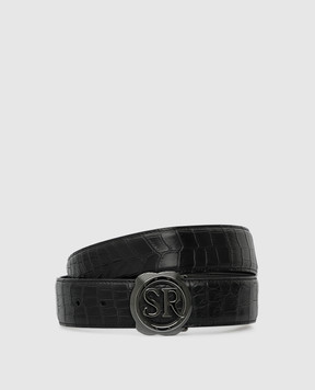 Stefano Ricci - Black crocodile leather belt N381CSC556P buy at Symbol