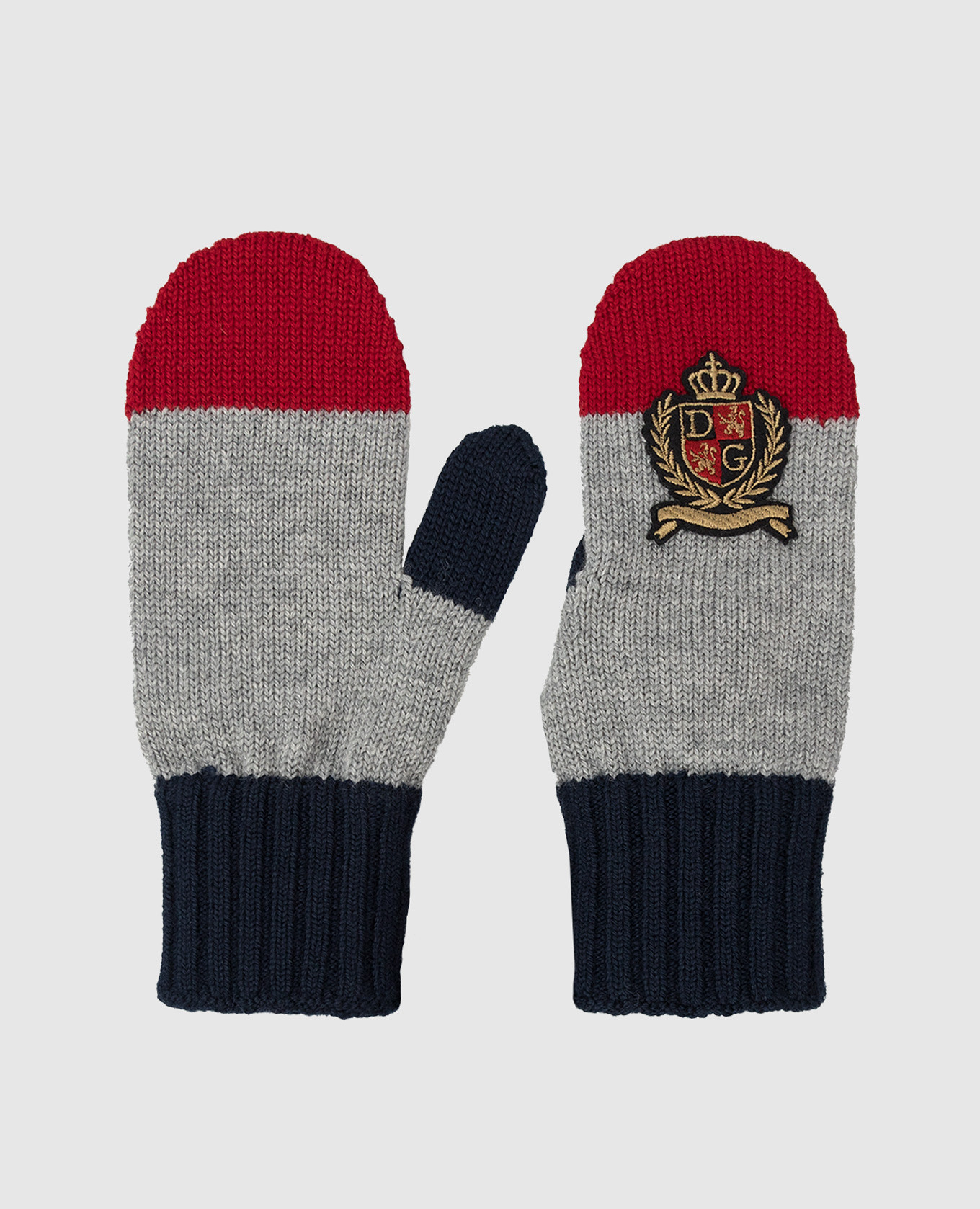 

Детские рукавицы Back To School из шерсти с нашивкой, Серый, Перчатки