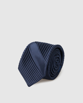 Stefano Ricci Детский темно-синий шелковый галстук в узор YCP14UNIR