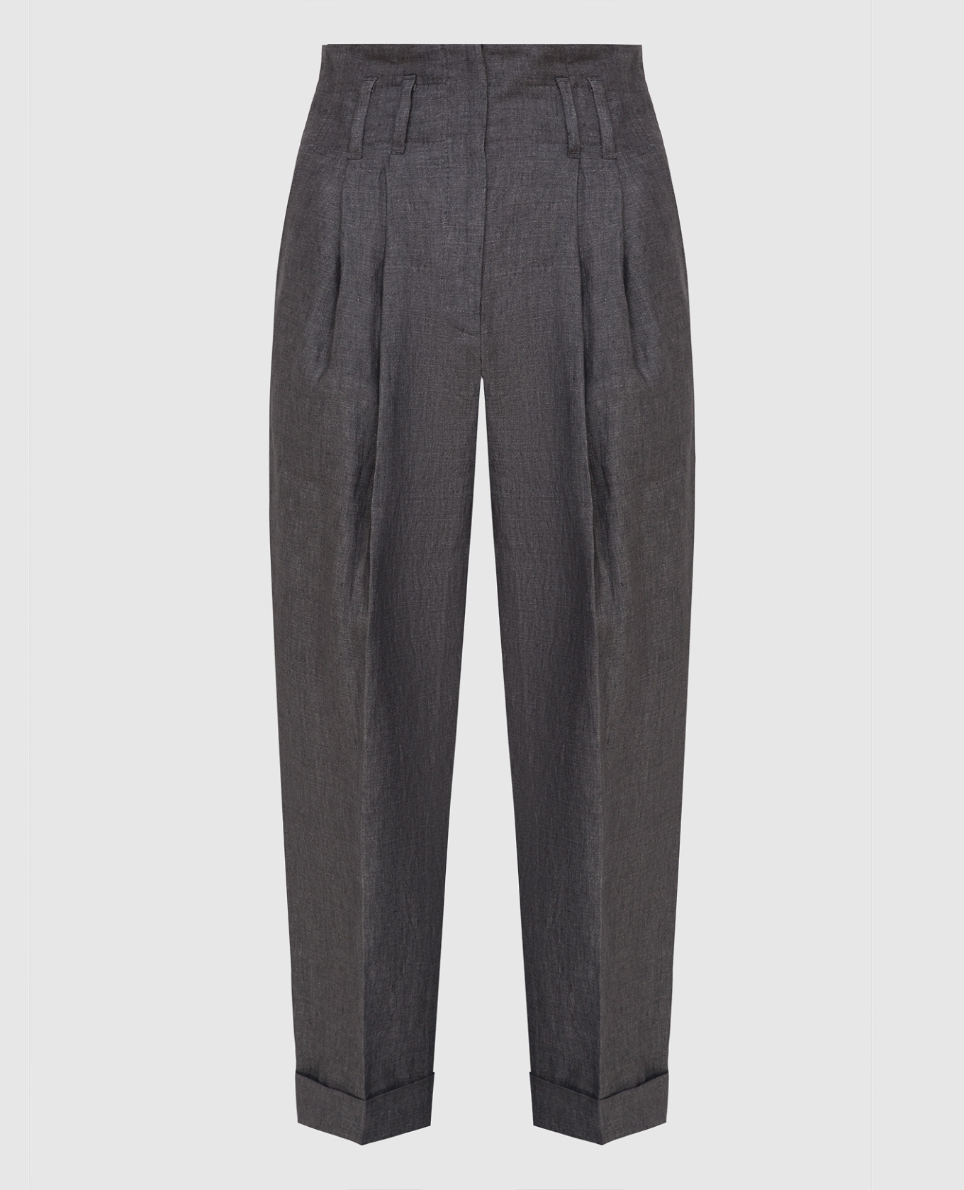 Charcoal linen trousers