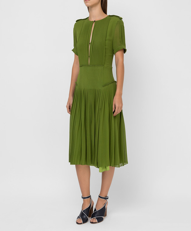 Burberry Зеленое платье из шелка 4556825 изображение 3