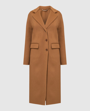 Ermanno Scervino Светло-коричневое пальто из шерсти D396D707DDT