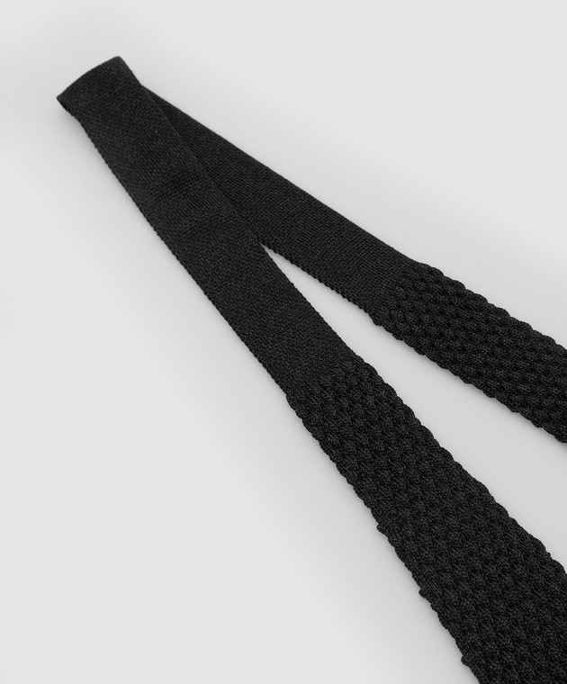 Stefano Ricci Children's dark gray patterned silk tie YCRMTSR1400 image 3
