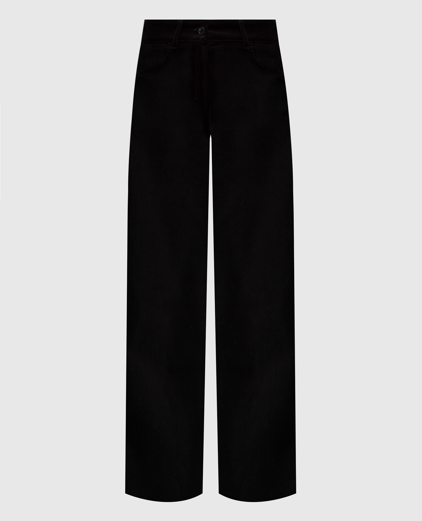 Черные укороченные брюки Parsec из бархата