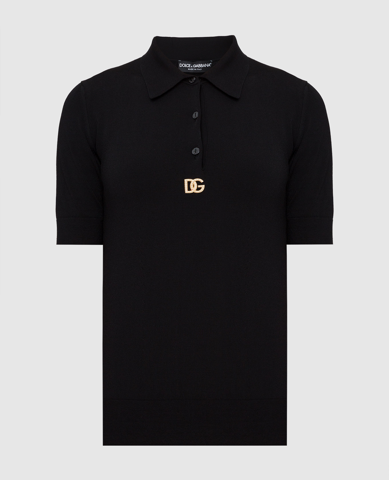 

Поло с металлической эмблемой Dolce&Gabbana, Черный, Поло