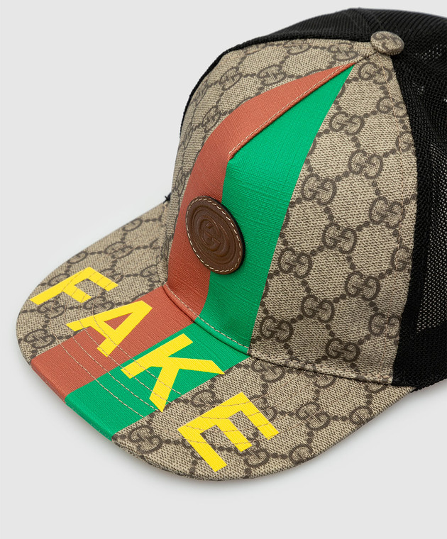 Gucci - Кепка с принтом «Fake/Not» 6528664HADP купить в Symbol
