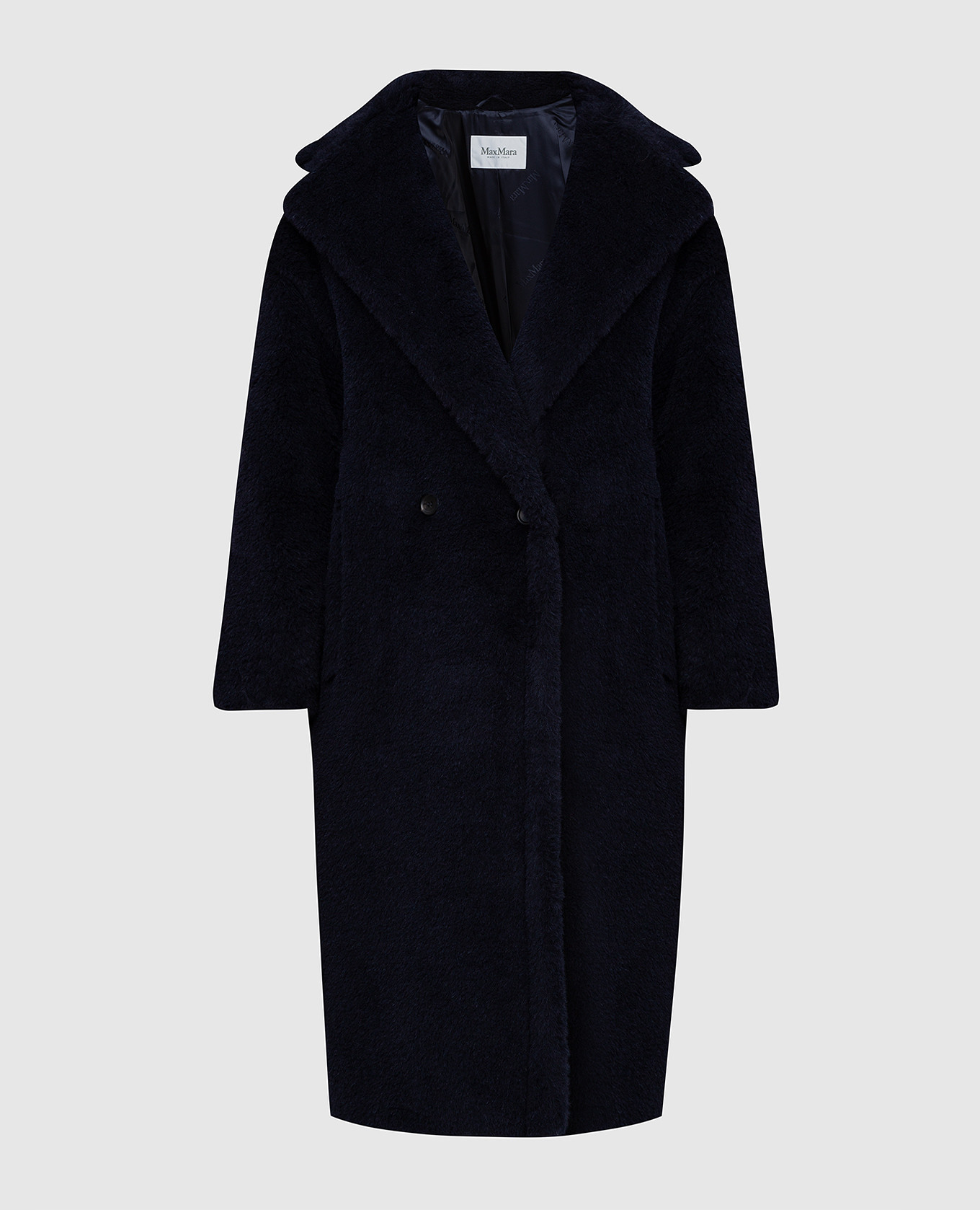 Max Mara - Navy blue alpaca, wool and silk coat 