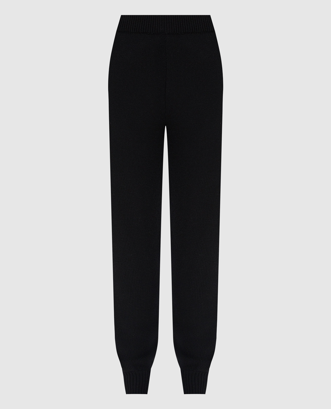 Черные спортивные брюки из  шерсти и кашемира