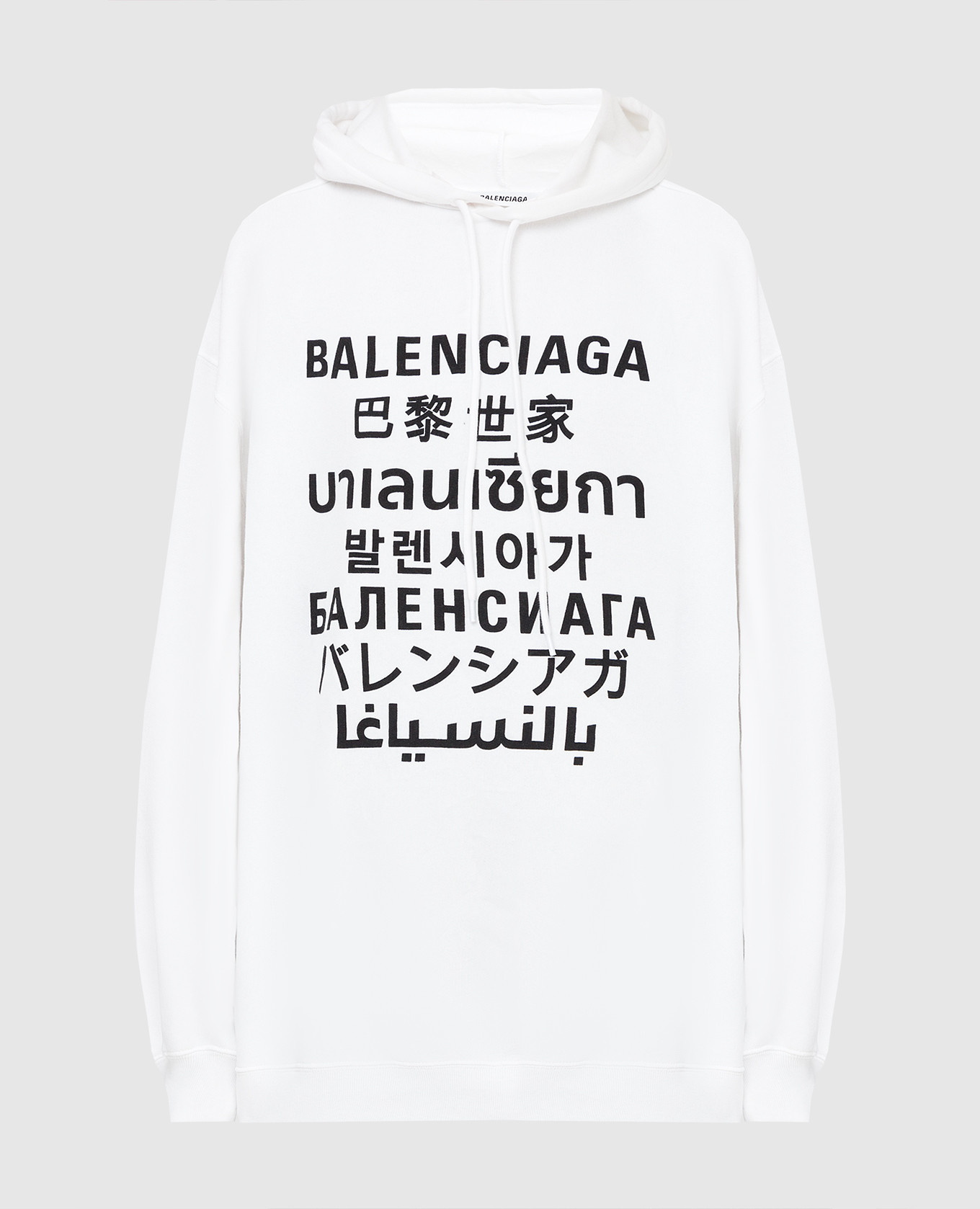 

Худи с принтом логотипа Balenciaga, Белый, Худи и свитшоты