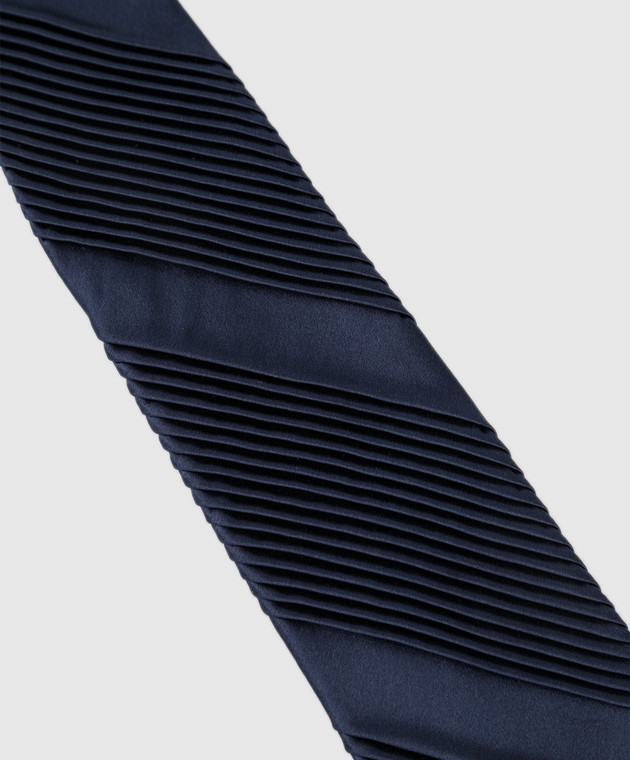 Stefano Ricci Дитячий темно-синій шовковий галстук в візерунок YCP14UNIR зображення 3