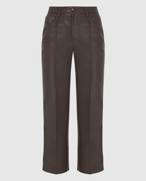 Nanushka Темно-коричневые брюки Zoey NW21FWPA01676
