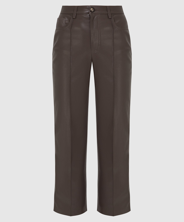 Nanushka Темно-коричневые брюки Zoey NW21FWPA01676