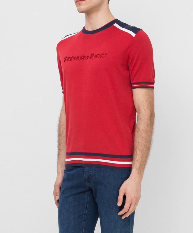 Stefano Ricci Красная футболка K616223G10F21117 изображение 3