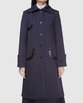 NINA RICCI Темно-синє пальто з вовни 17HCMA016WV0220