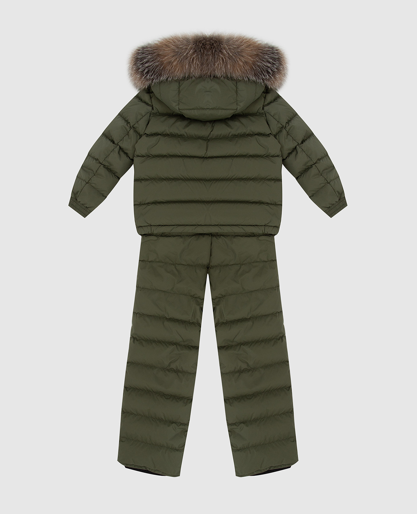 Moncler ENFANT Детский пуховый костюм Benjy с мехом лисы 1F5002268352810 изображение 2