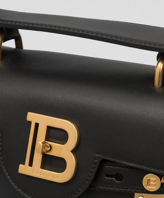 Balmain Черная кожаная сумка B-Buzz 23 WN0DB526LVPT изображение 5