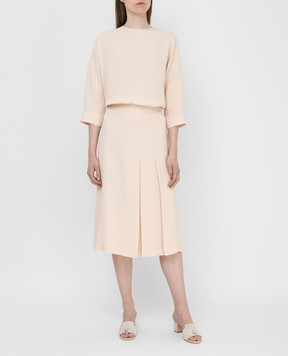 Loro Piana Бежева спідниця із шовку FAL0491