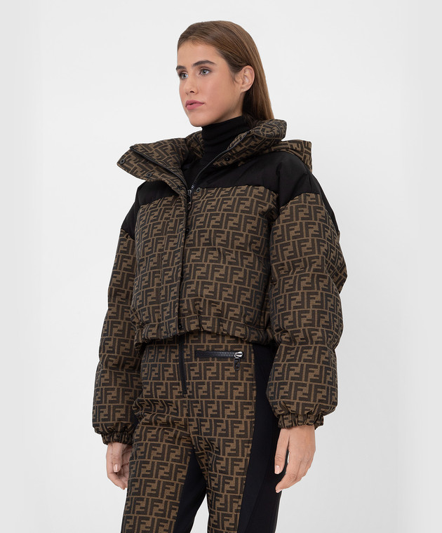 Fendi Пухова куртка у візерунок FF FAN047AGMP зображення 3