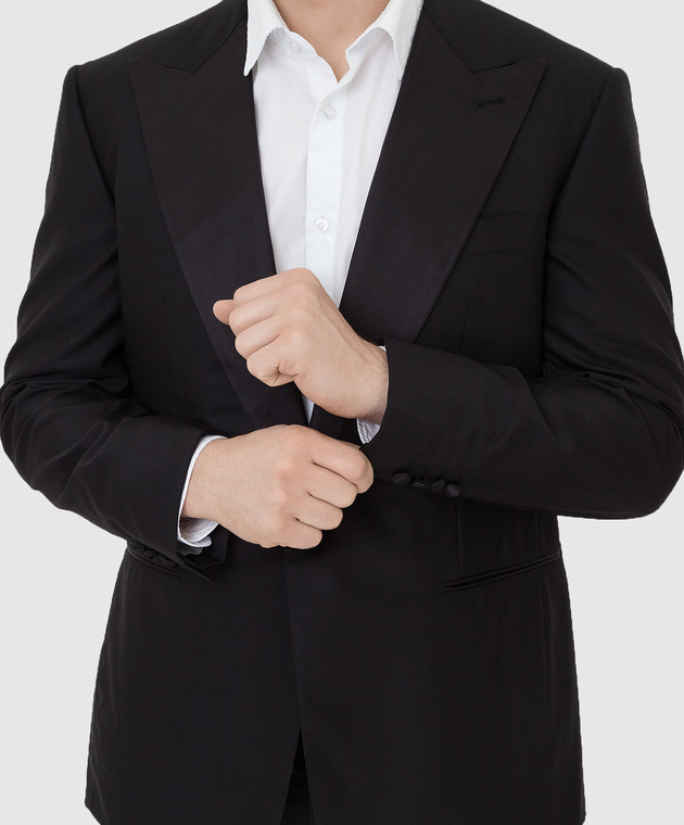 Stefano Ricci Черный костюм из шерсти M2SF431S26HB изображение 5