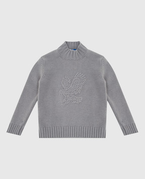 Stefano Ricci Дитячий светр з кашеміру з вишивкою емблеми KY02004L10Y17424
