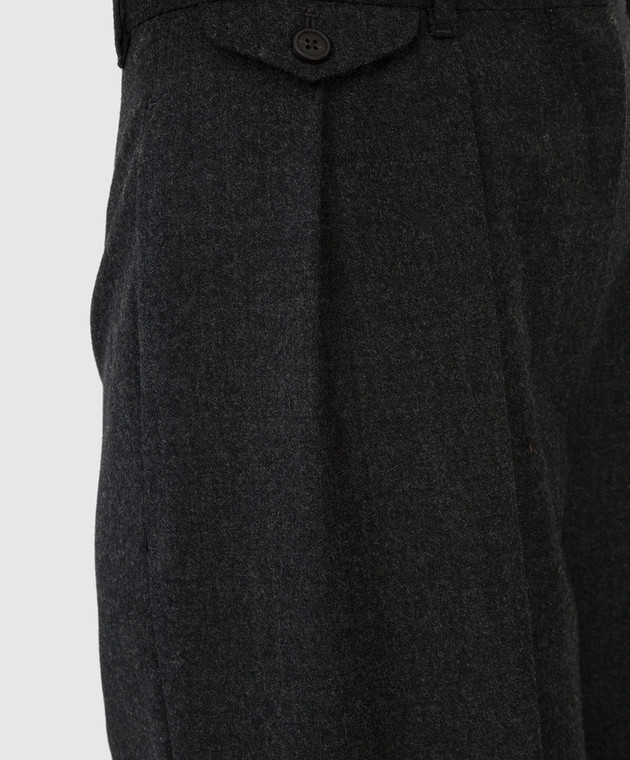 The Row Темно-серые брюки Marselina из шерсти 5963W2107 изображение 5