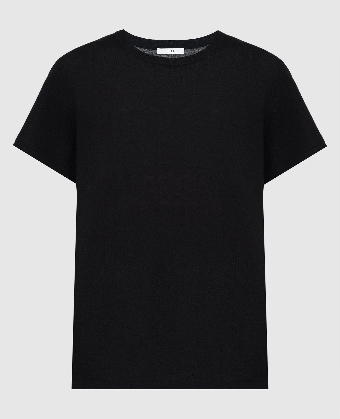 Черная футболка из кашемира