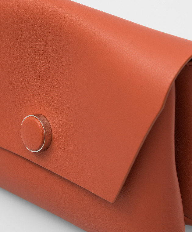 The Row Nu Twin Envelope Terracotta Leather Clutch W1293L97 image 5