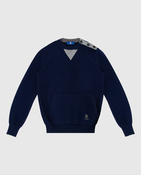 Stefano Ricci Детский свитер из кашемира с эмблемой K808003GSYY16483