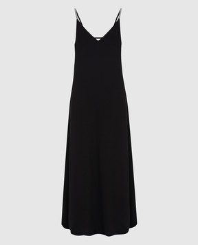Brunello Cucinelli Черное платье с цепочкой мониль MA029A4764