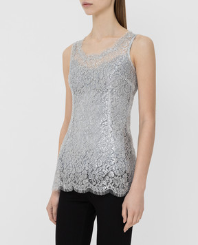 Dolce&Gabbana Сріблястий топ F74D8THLM00