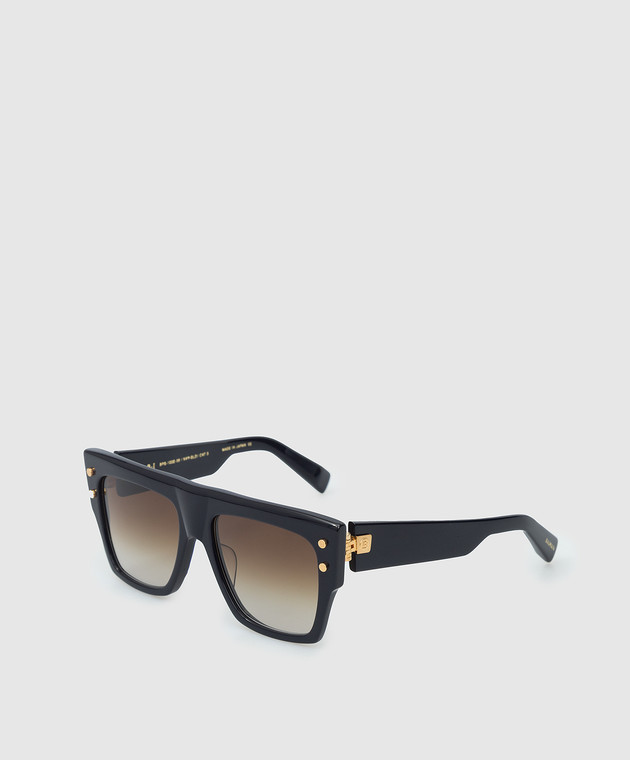 Balmain Солнцезащитные очки B-I в квадратной оправе BPS100E56 изображение 3