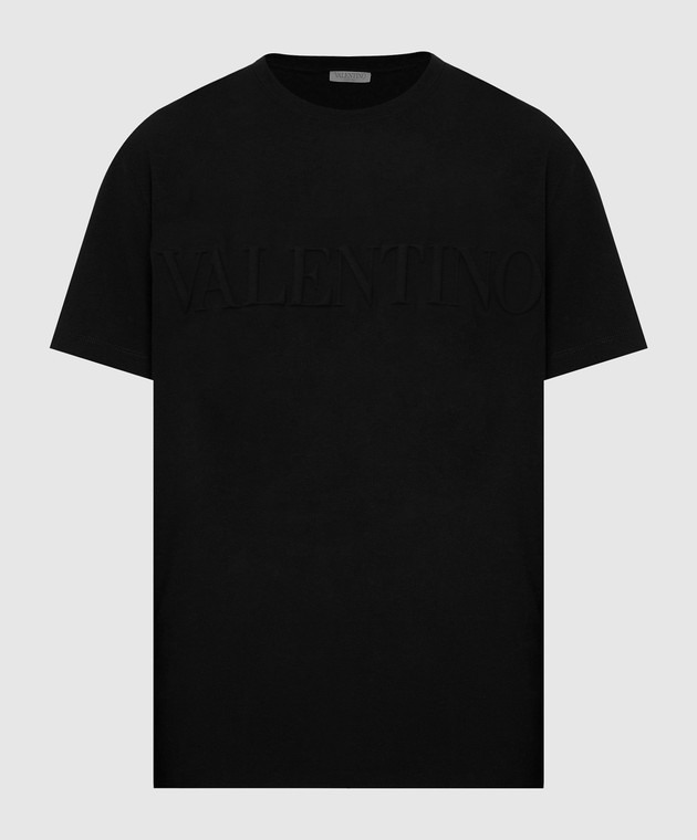 Valentino Черная футболка с логотипом Valentino Embossed XV3MG08Y843