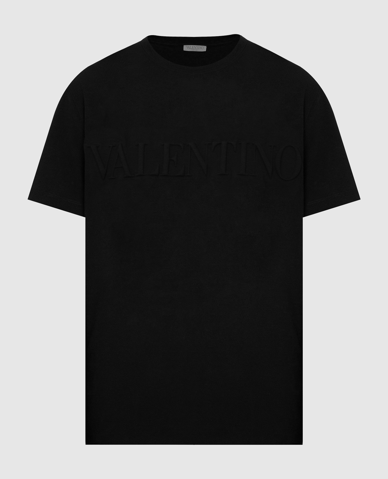 Черная футболка с логотипом Valentino Embossed
