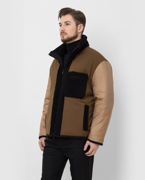 Fendi Двостороння куртка з вовни та шовку з патчем FW1112AI6B
