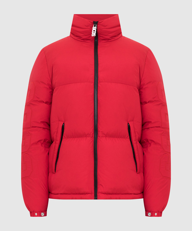 GCDS Красная пуховая куртка с логотипом FW22M040700
