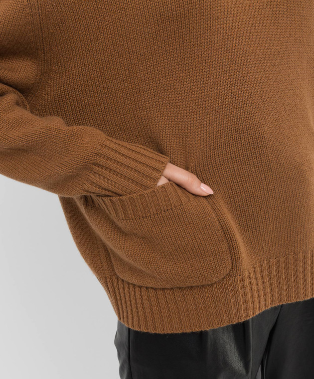 Allude Світло-коричневий светр з кашеміру 21511133 зображення 5