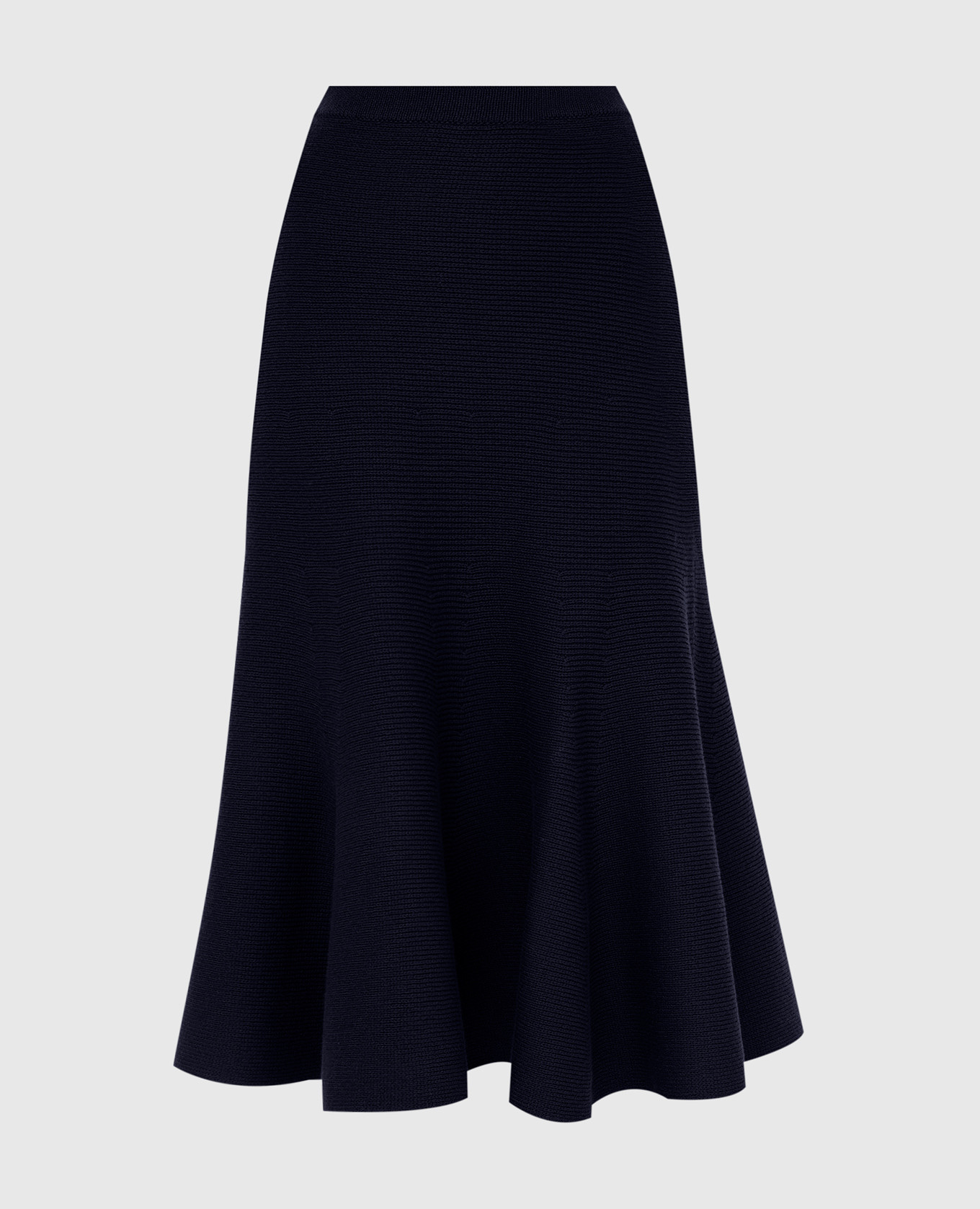 Olive navy merino wool skirt