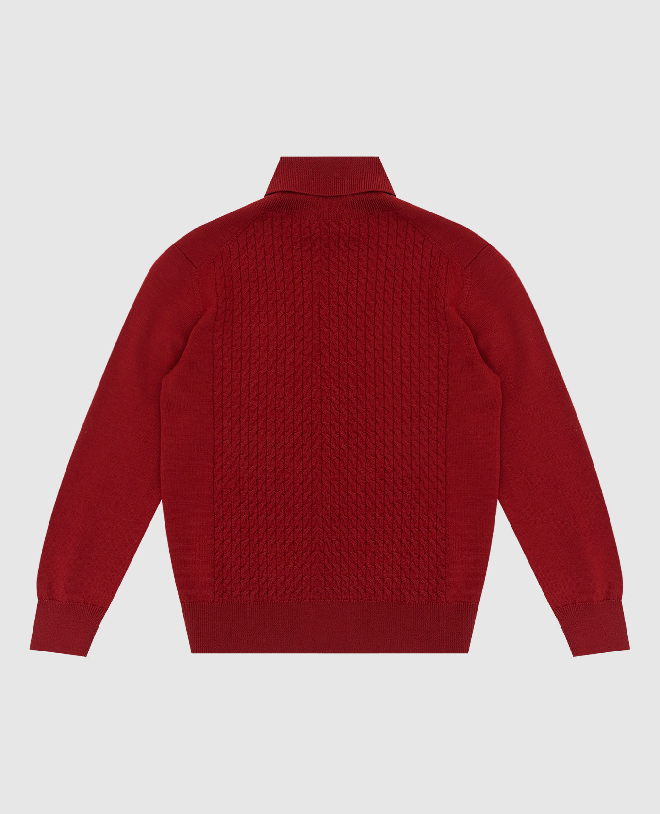 Stefano Ricci Детский светло-бордовый свитер из шерсти в узор KY02026D01Y19414 изображение 2