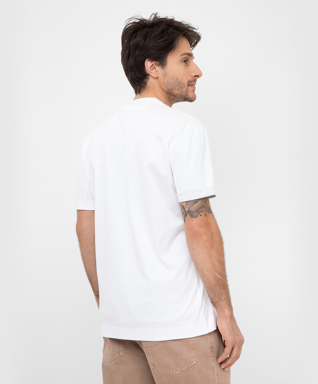 Brunello Cucinelli Белая футболка с принтом M0T618410 изображение 4