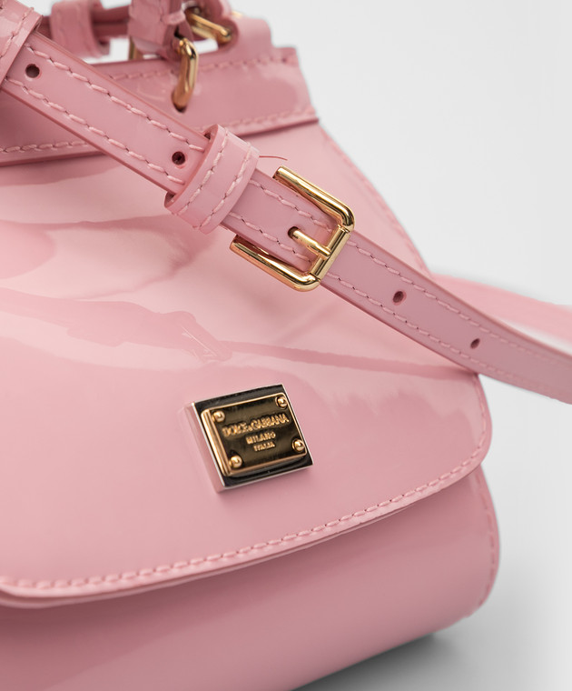 Dolce&Gabbana Детская розовая кожаная сумка мини Sicily EB0003A1067 изображение 4