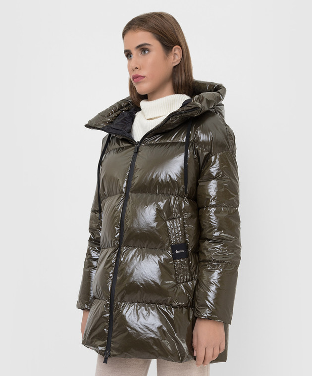 Herno Пуховая куртка цвета хаки PI177DL12345 изображение 3