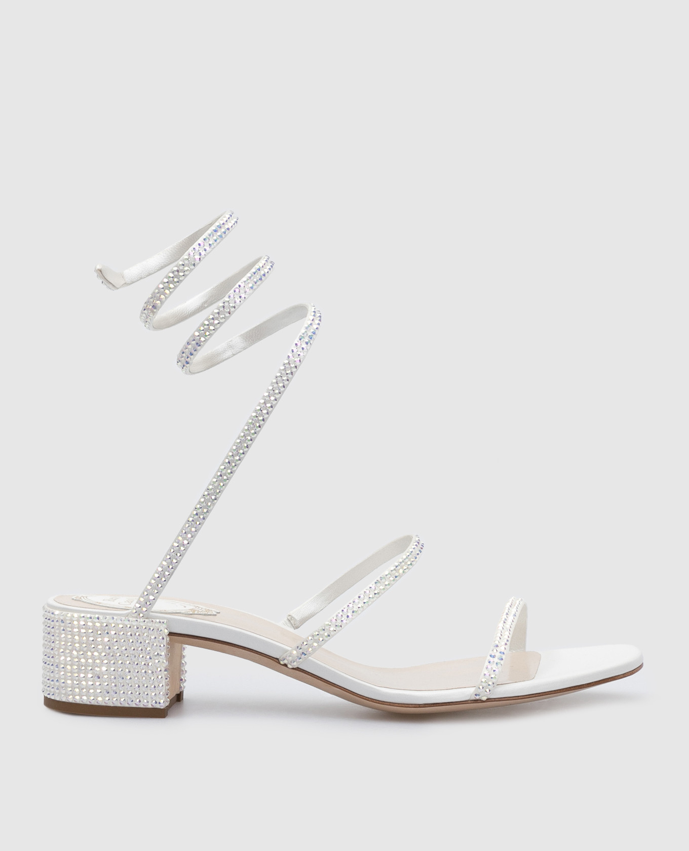 Rene Caovilla - White Cleo sandals in crystals C08671040 buy at Symbol