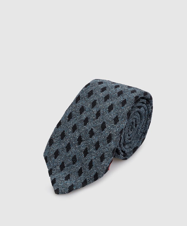 ISAIA Синя краватка з шовку і вовни CRV007CV52C